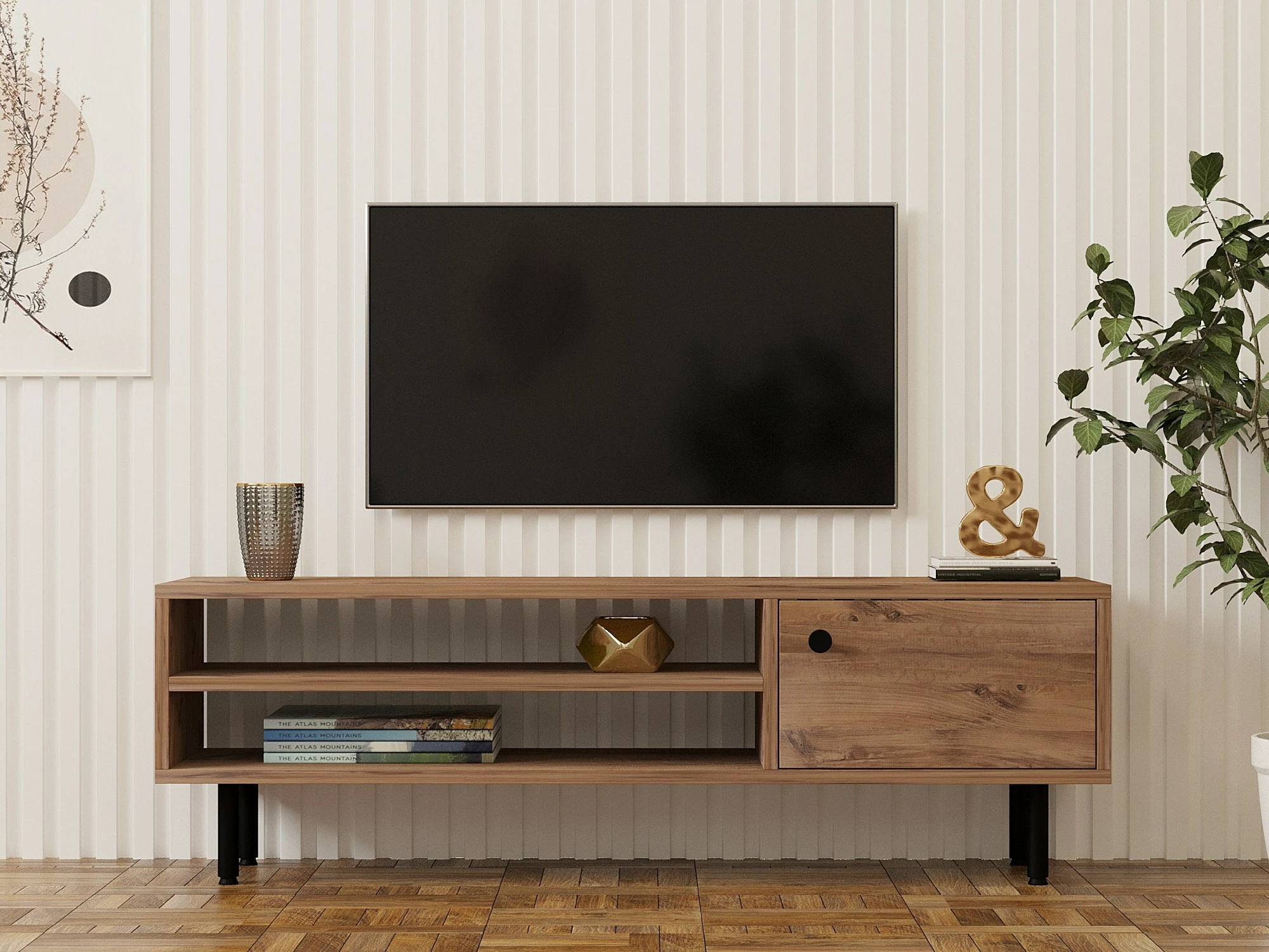 Komodë TV Hanah Home, ngjyrë Atlantic Pine