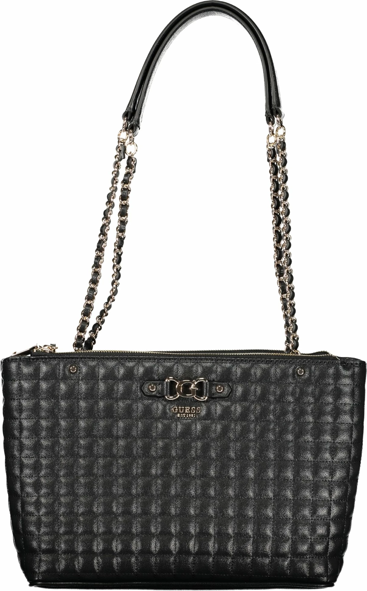 Çantë dore GUESS JEANS Nadira femra, e zezë