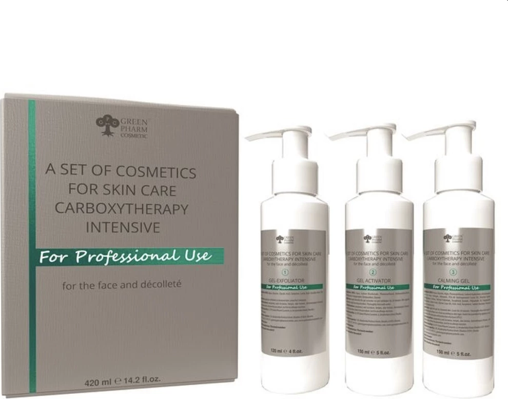 Set për kujdes të lëkurës për femra Green Pharm Cosmetic Carboxytherapy Intensive, 420ml