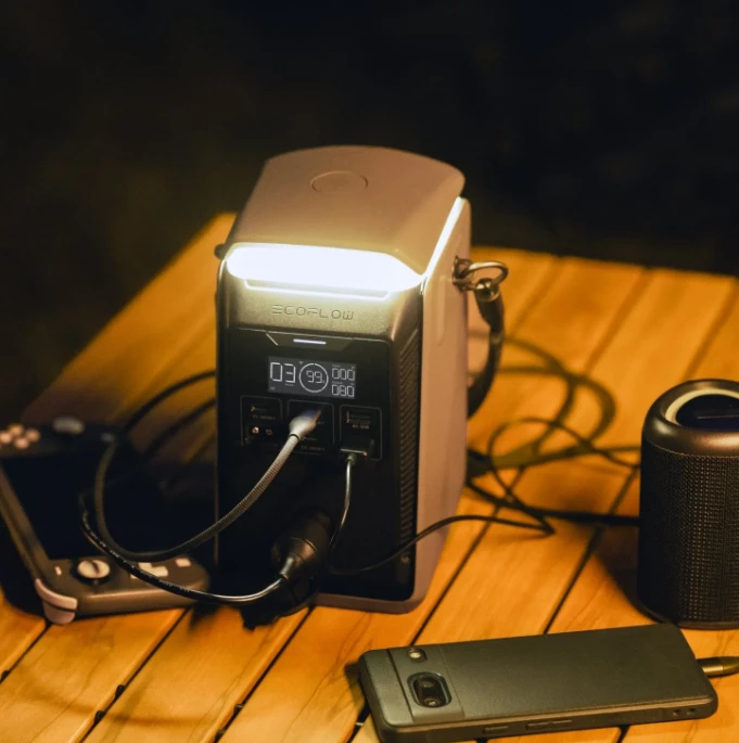 stacion energjie portativ EcoFlow Trail 300 DC 288Wh/300W LiFePO₄, 2x USB-C 140W, gri e errët 2