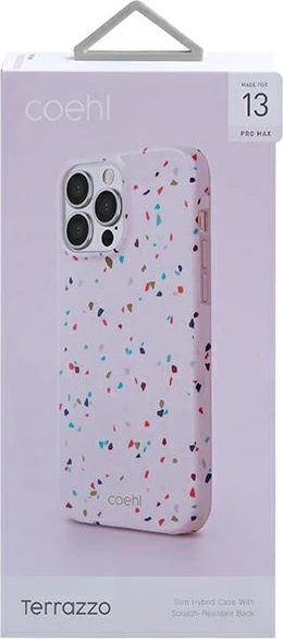 Mbështjellës UNIQ Coehl Terrazzo për iPhone 13 Pro Max, rozë