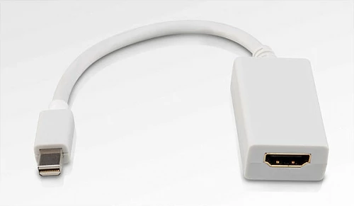 Adapter ROLINE Mini DisplayPort në HDMI, MiniDP M - HDMI F, 10 cm, i bardhë