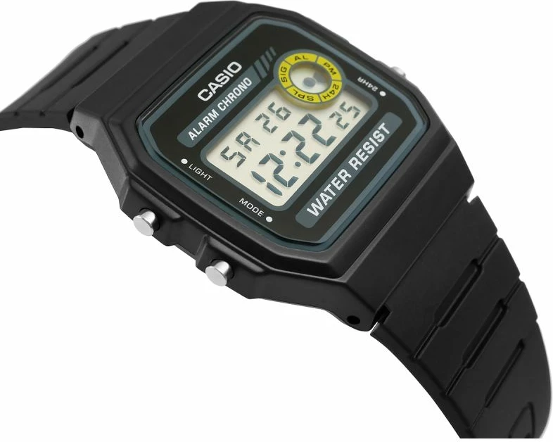 Orë dore për meshkuj Casio, e zezë