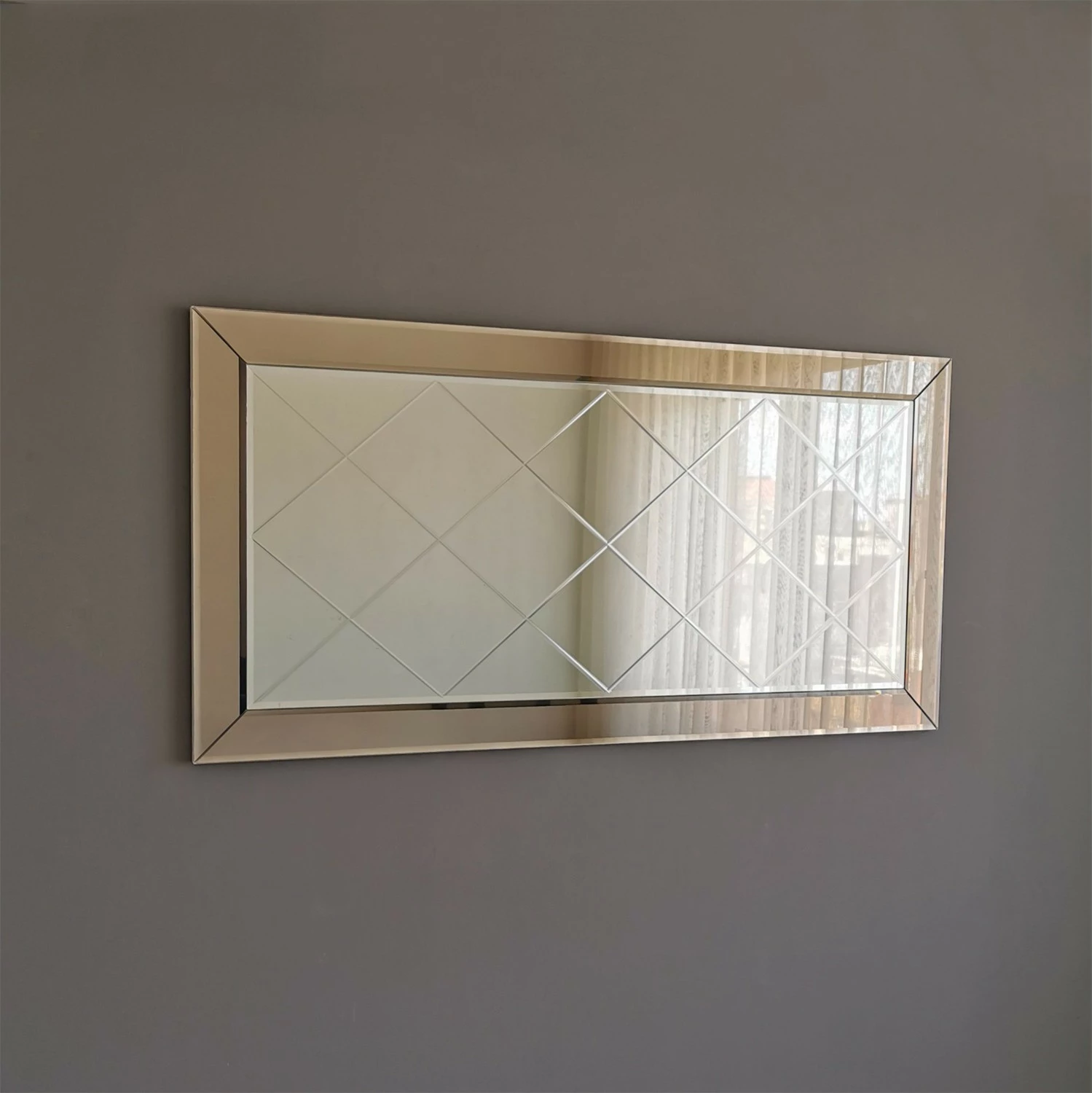 Pasqyrë Hanah Home, A330Y, ngjyrë argjendi, 130x65cm