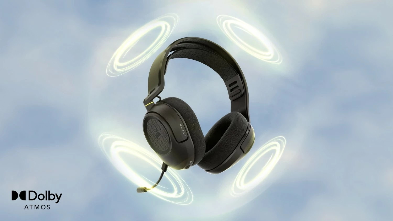 Kufje gaming Corsair HS35 V3 Wireless, Dolby Atmos, Bluetooth/Radio, 30 orë, të zeza