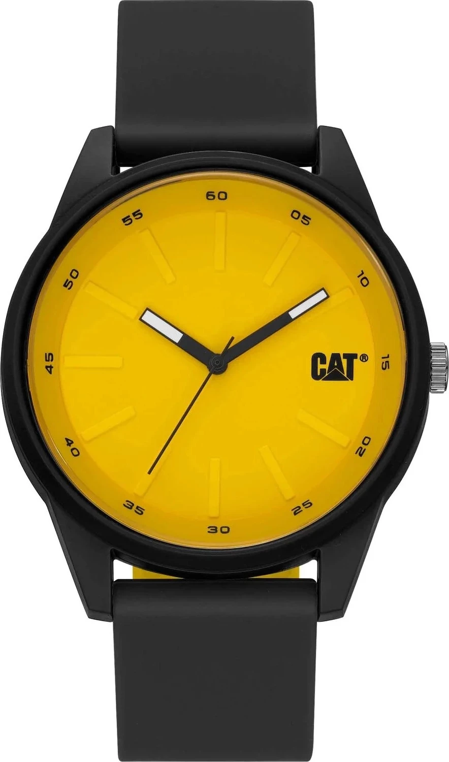 Orë dore CAT Insignia LJ.160.21.721 43 mm, rezistencë uji 100 m, e zezë/verdhe