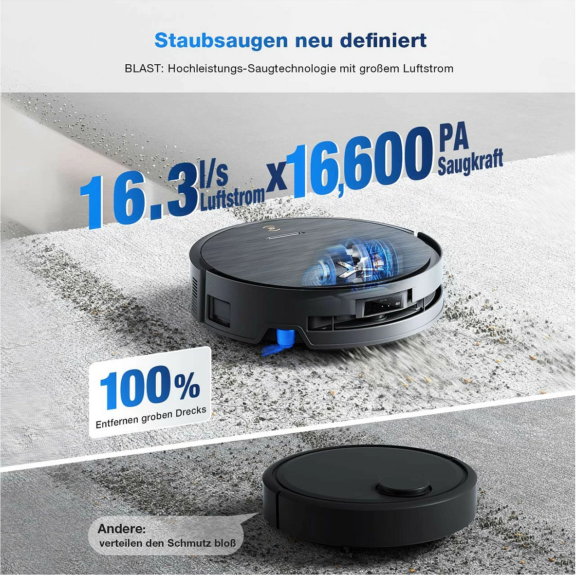Fshesë robotike ECOVACS Deebot X9 Pro Omni, me larje dyshemeje, stacion bazë, e zezë