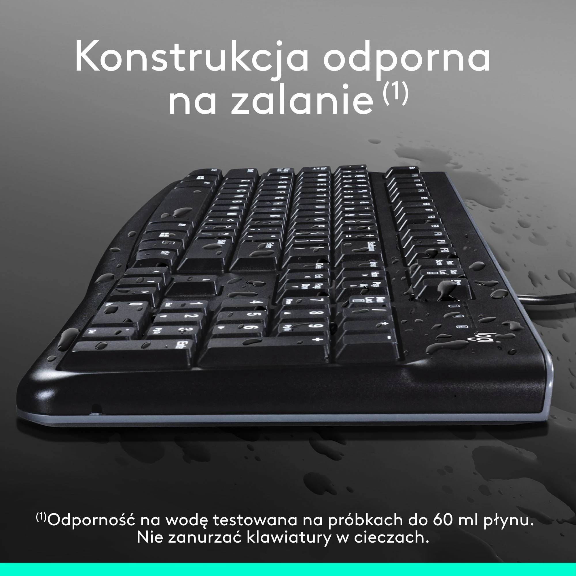 Tastierë Logitech K120 920-002509, USB me kabllo, US INTL, e zezë