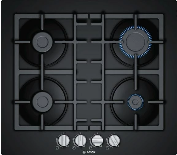 Pllakë me gaz Bosch PNP6B6B90, seria 4, 60 cm, e zezë