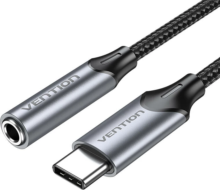 Adapter audio Vention BGMHF USB-C në 3.5mm, 1m, Gri