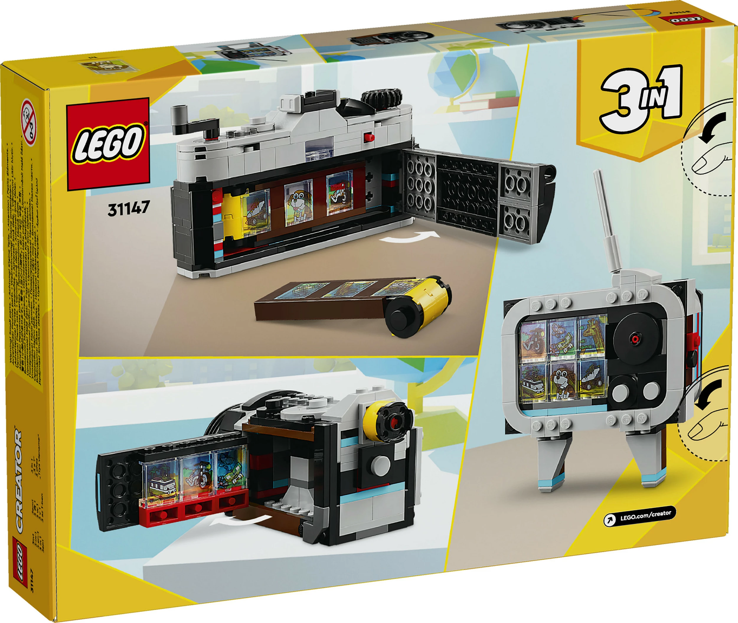 Set ndërtimi LEGO Retro Kamera, 8 vjeç+, 261 pjesë, shumëngjyrëshe