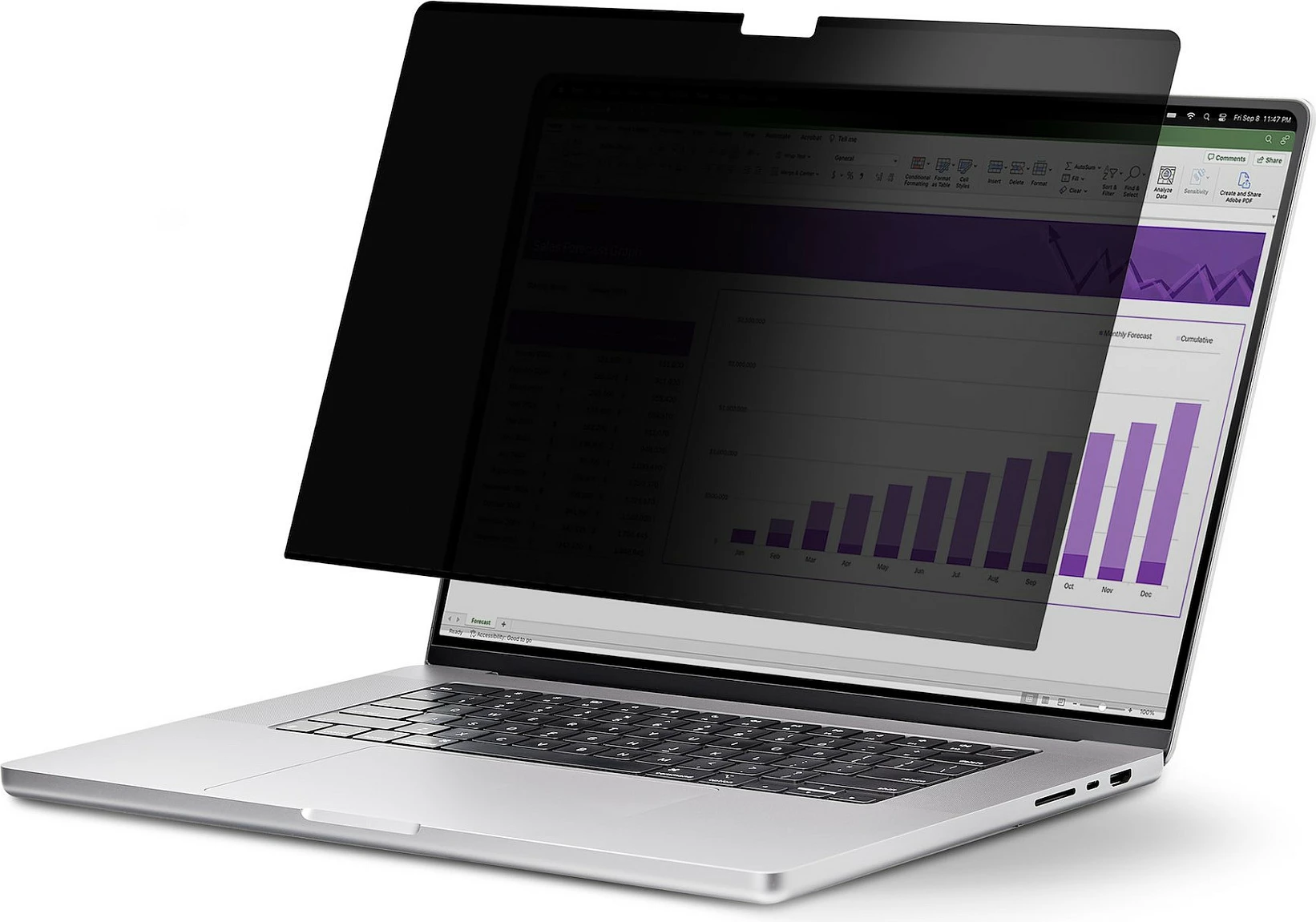 Filter privatësie për ekran laptopi StarTech, MacBook Pro 14" 2021/2023, magnetik, matte/glossy, reduktim drite blu 51%, i zi