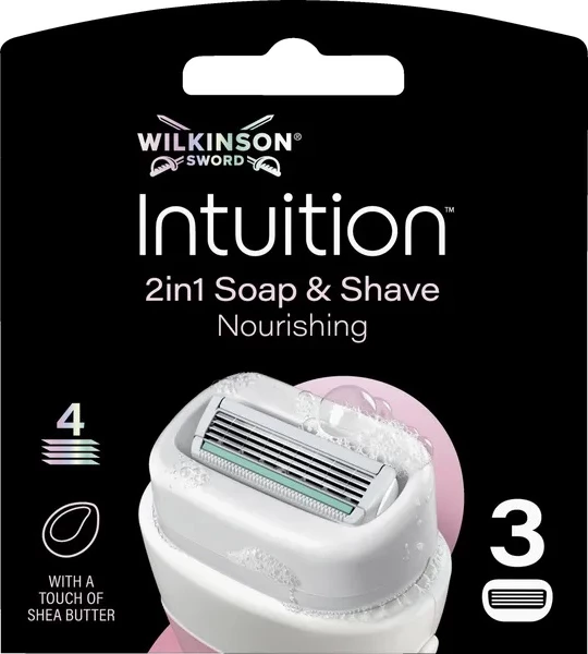 Refill për brisk për femra Wilkinson Intuition Nourishing 4-blade, 3 copë