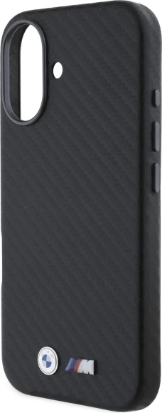 Mbështjellës BMW Carbon Wrapped Metal për iPhone 16, i zi