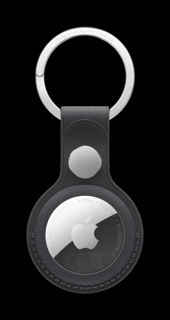 AirTag FineWoven Key Ring Black