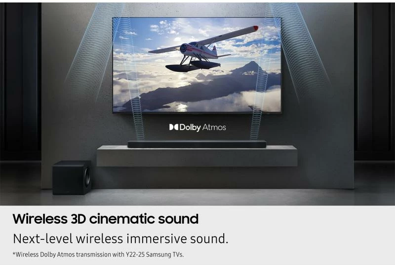 Soundbar Samsung HW-QS750F/EN, e zezë