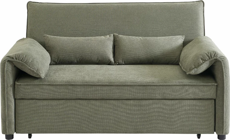 Krevat-sofë Rubik, 3 vende, ngjyrë e gjelbër, 161x84x92