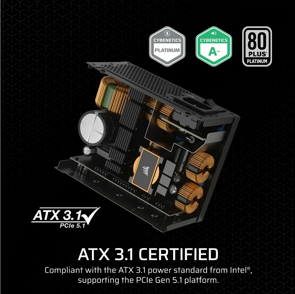 Furnizues rryme Corsair SF850 (CP-9020256-EU), 850W, SFX, 80 PLUS Platinum, fully modular, i zi