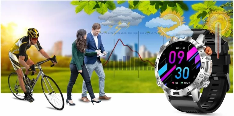 Smartwatch Gravity për meshkuj, e zezë