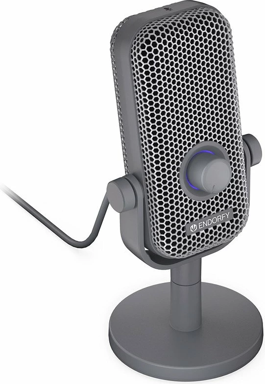 Mikrofon Endorfy Solum Voice S Alt EY1B024, kondensator kardioid, USB-C + 3.5 mm, me stand, gri