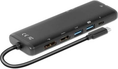 USB hub Club3D USB-8-in1-HUB, USB-C, HDMI/DP/2xUSB/USB-C/RJ45, 100W, i zi