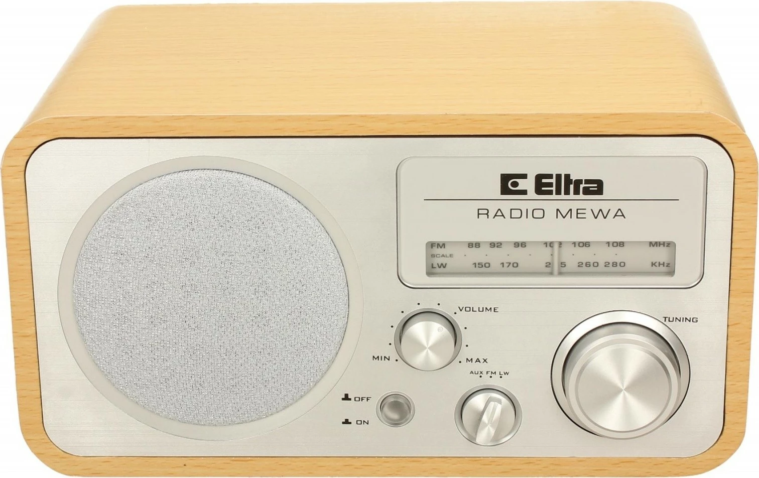 Radio tavoline Eltra MEWA, druri i lehtë, mono, AM/FM, alumini