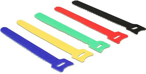 Lidhëse kabllosh DeLOCK 18634, Velcro, 150 mm, 10 copë, shumëngjyrëshe
