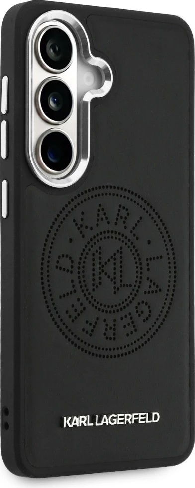 Mbështjellës Karl Lagerfeld Perforated KL, MagSafe kompatibil, hardcase për Samsung Galaxy S26, i zi, në kuti
