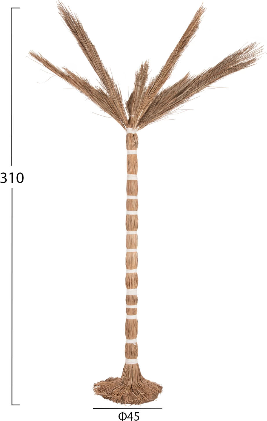 Pemë dekorative tropikale FH4323, stil kokosi, prej bari Mendong, 310Hcm