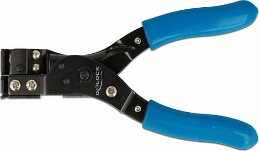 Vegël manuale për shtrëngim dhe prerje cable ties DeLOCK, deri 9 mm, zi/blu