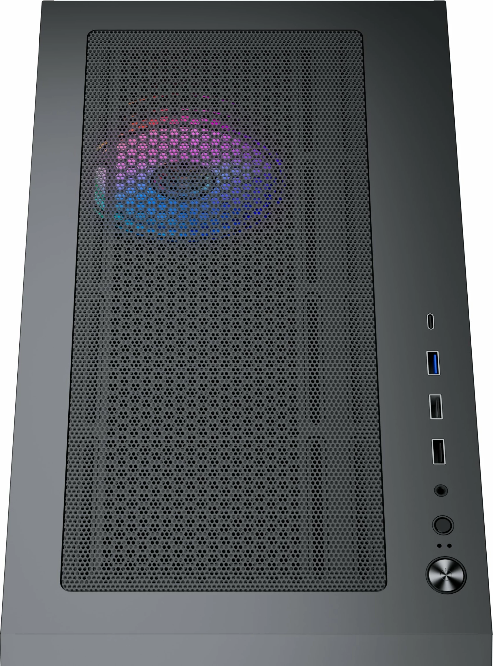 Kasë PREYON Nest Quarry ARGB PNQ04B Midi Tower, E-ATX/ATX/mATX/Mini-ITX, USB-C, 4x120mm PWM ARGB fanë, e zezë
