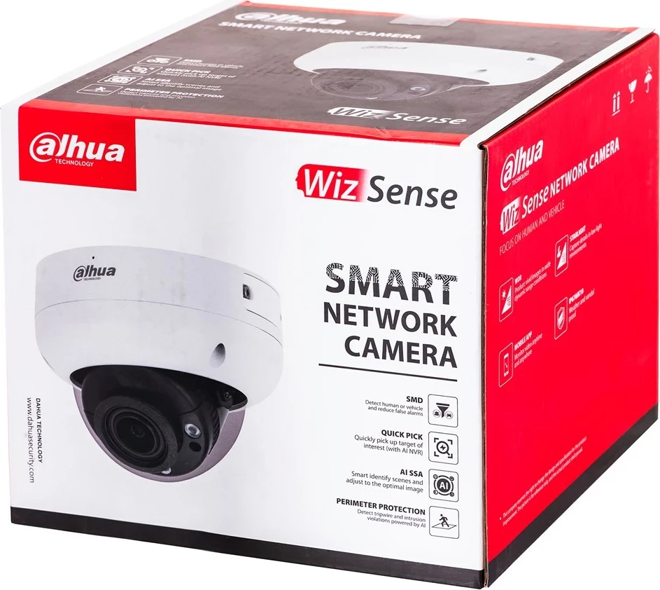 Kamerë IP dome Dahua IPC-HDBW3842R-ZAS-2712, 4K, mikrofon i integruar, IP67, e bardhë