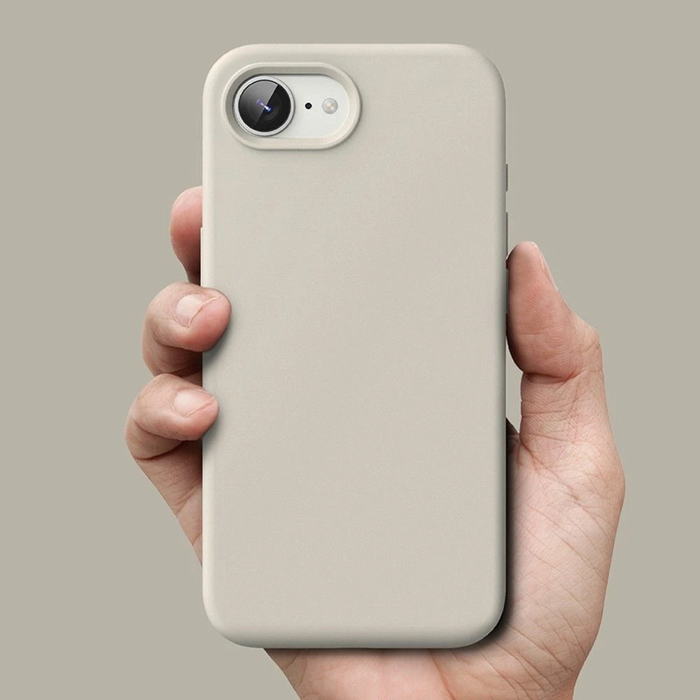 Mbështjellës Ringke Silicone MagSafe për iPhone 16e, Bezhe