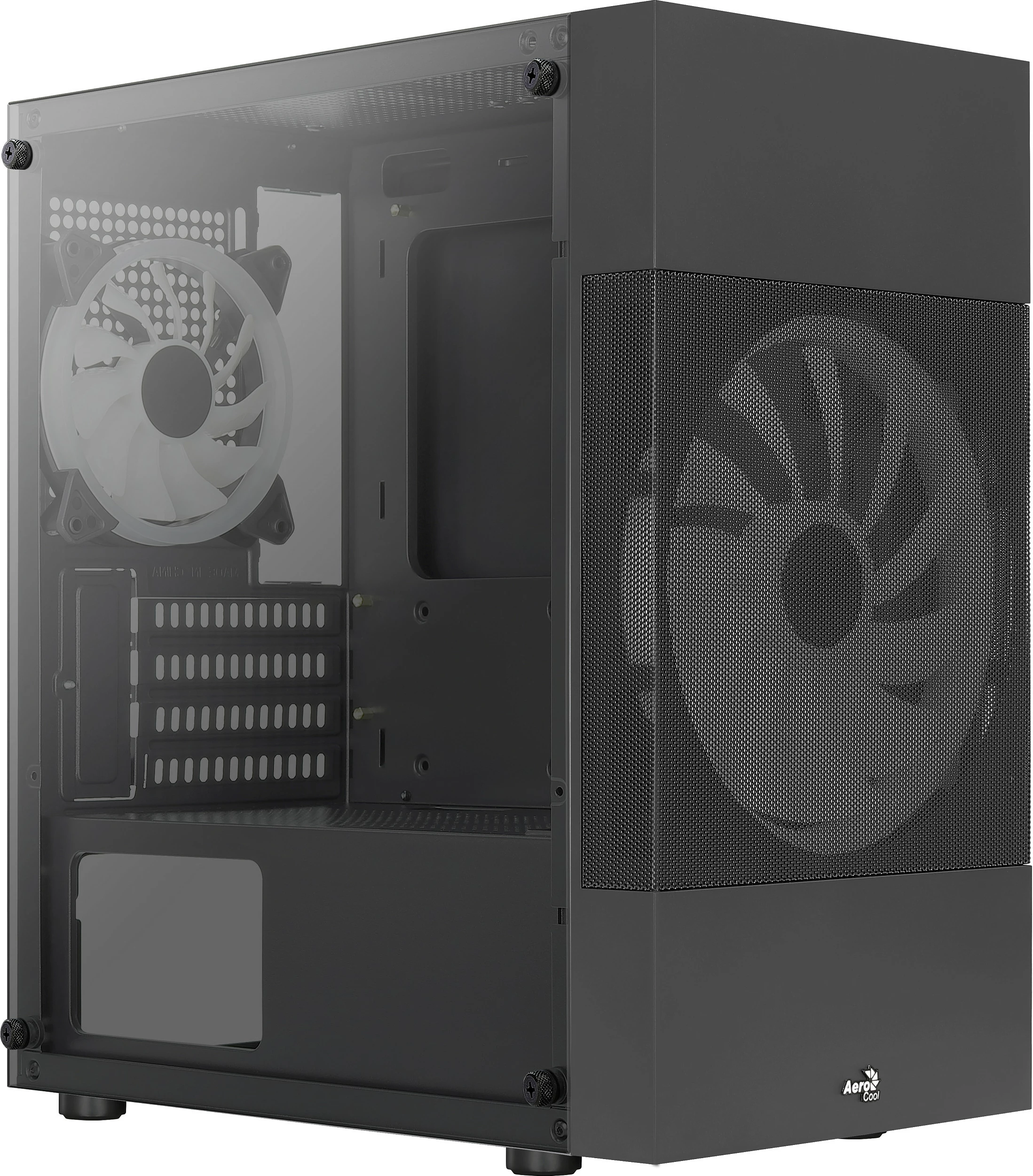 Kasë Aerocool Atomic Lite v1, Mini Tower, microATX/Mini-ITX, RGB, e zezë