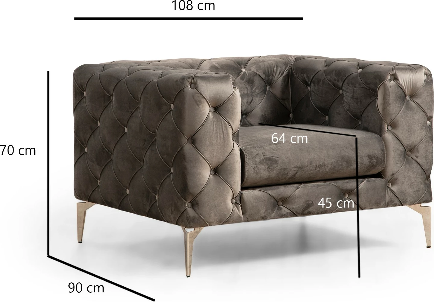 Karrige Wing Como, anthracite, Atelier del Sofa