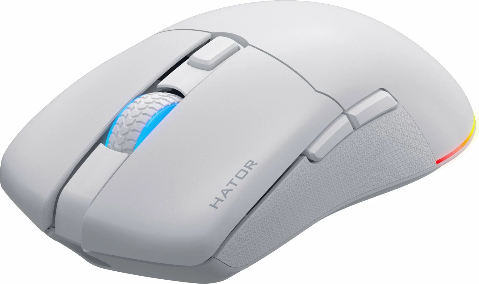 Maus gaming Hator Pulsar 3 Wireless, 12000 DPI, RGB, 2.4GHz/Bluetooth/USB-C, i bardhë