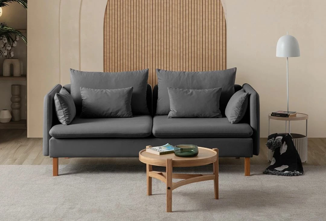 Divan treshe, ngjyrë antracit, Flexy, Atelier del Sofa