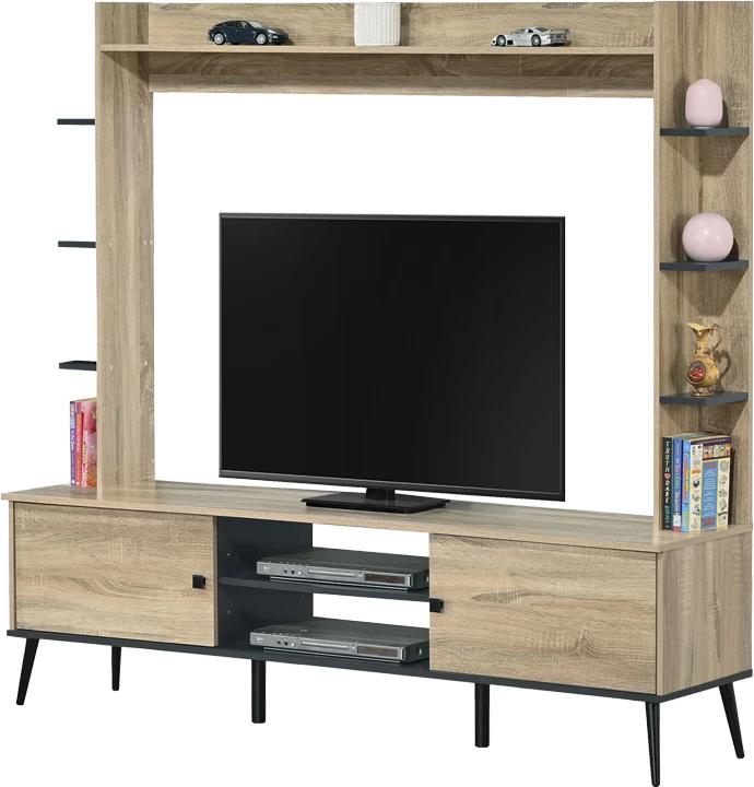 Set TV Zezan, ngjyrë sonoma-antracit, 182.5x40x162cm