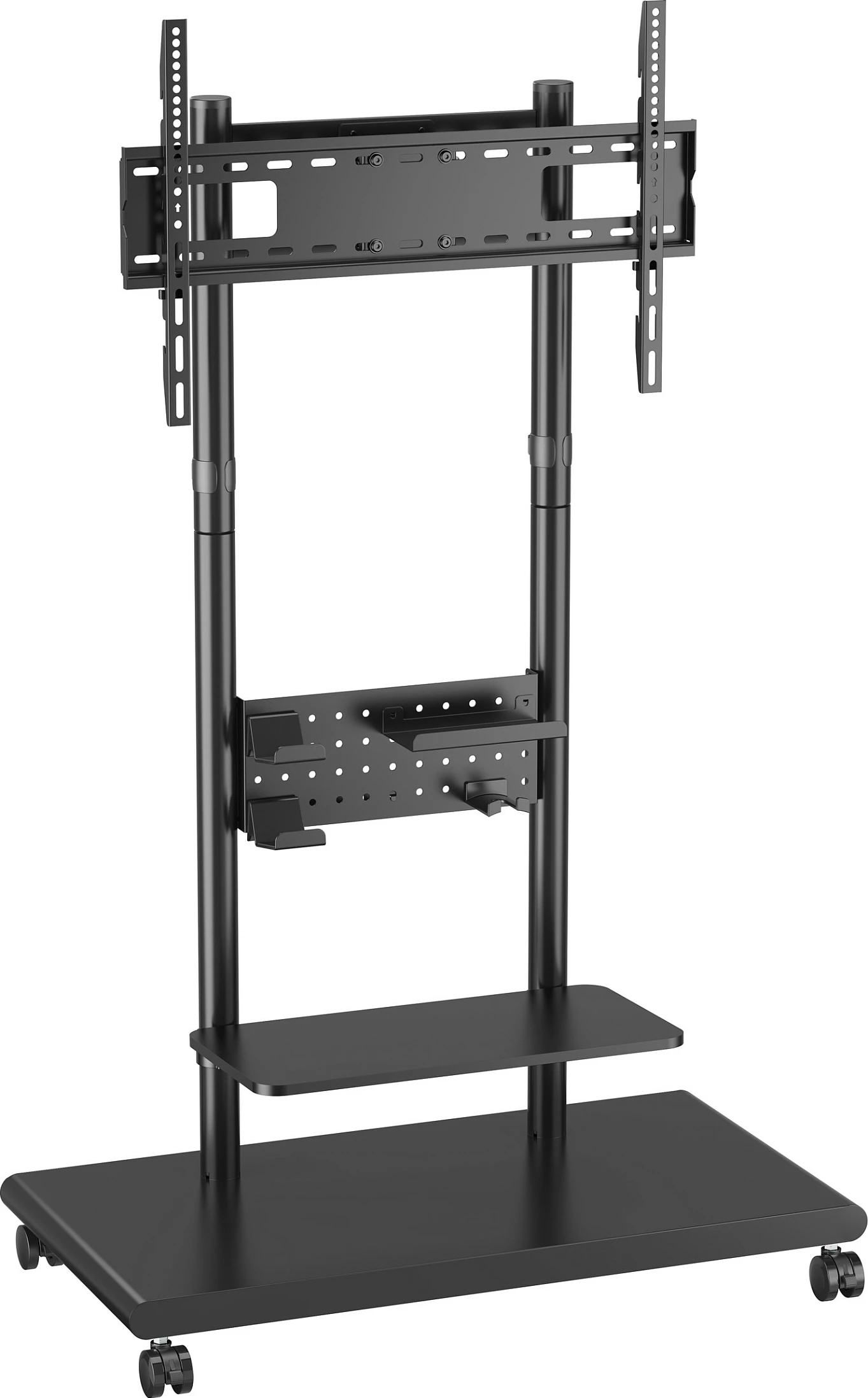 Mbajtëse dyshemeje për TV/Monitor EQUIP 650635, 50-90", VESA 600x400, 60 kg, me rrota, e zezë