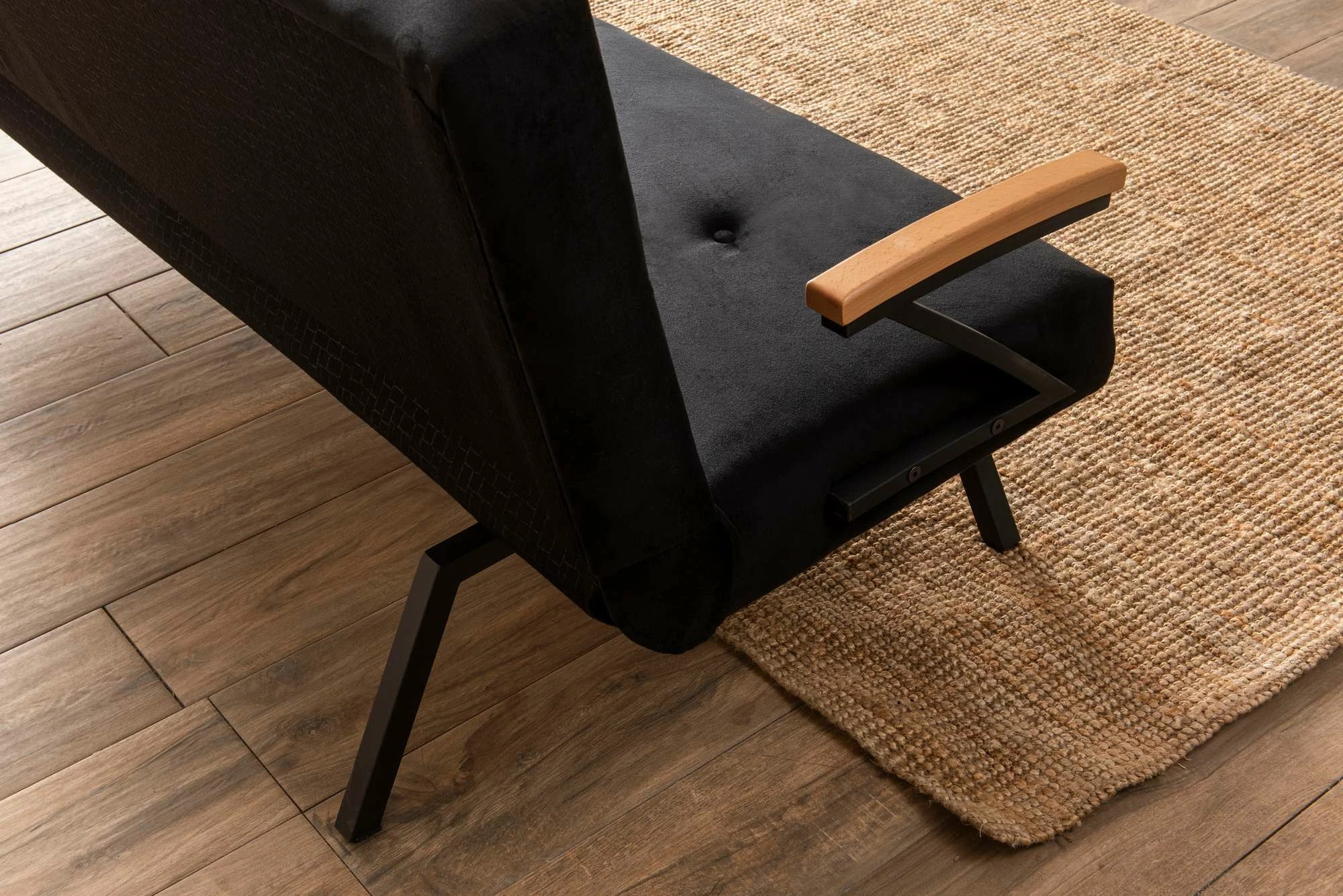 Divan-krevat treshe, Atelier del Sofa, Zven, ngjyrë e zezë
