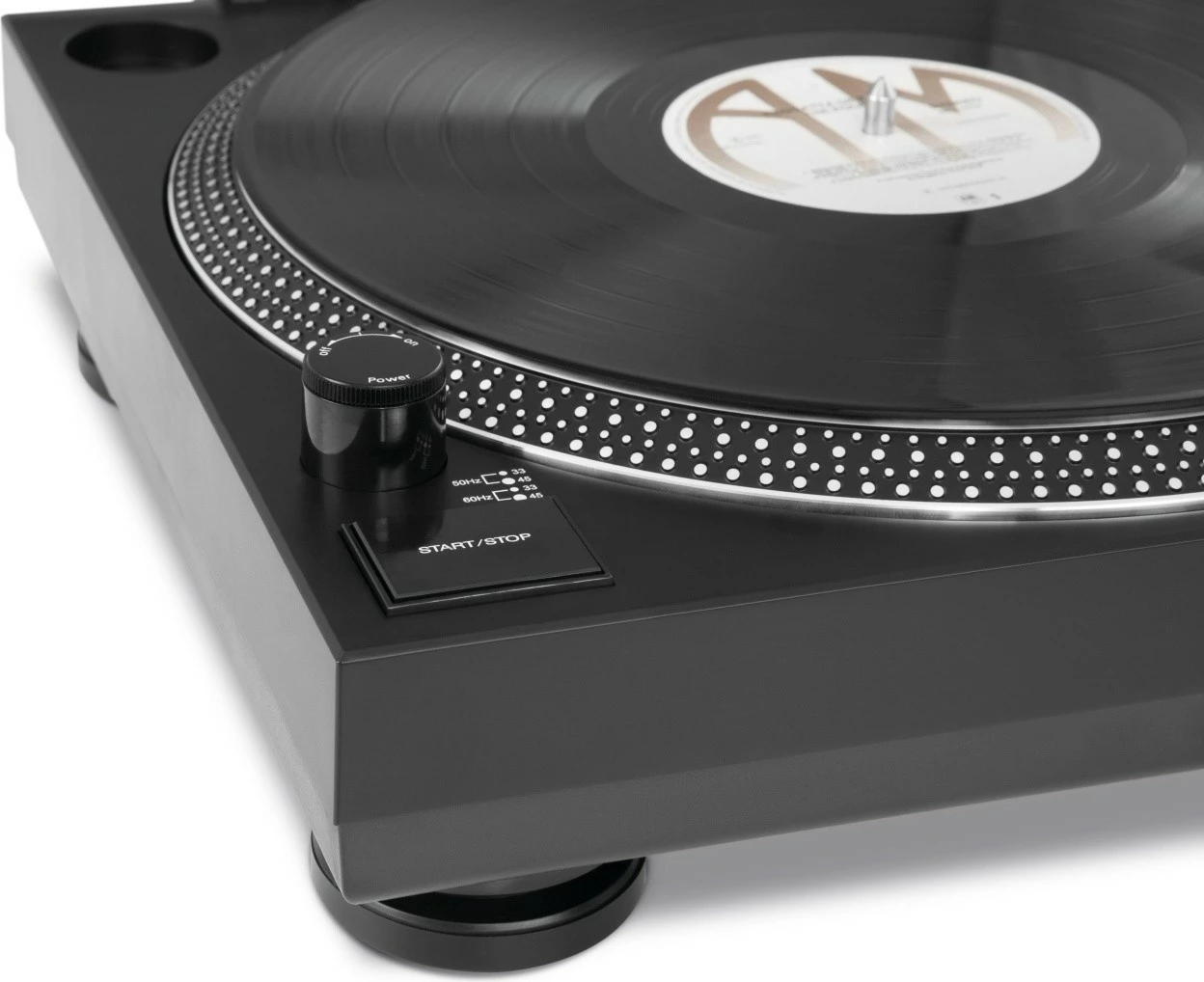 Gramofon TechniSat Techniplayer LP 300, direct drive me quartz, USB për digitizim, phono preamp i integrum, i zi, set me aksesorë