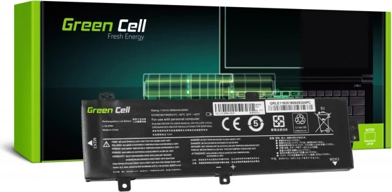 Bateri laptopi Green Cell L15C2PB3 L15L2PB4 L15M2PB3 L15S2TB0 Lenovo, 7.6V 3500 mAh (LE118)