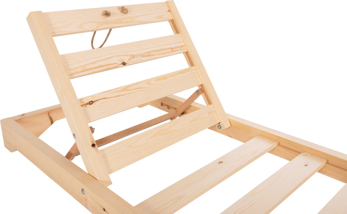 Shezlong profesional për plazh, dru pishe, IKARIA FH6115.01, 80x208x32-100H cm