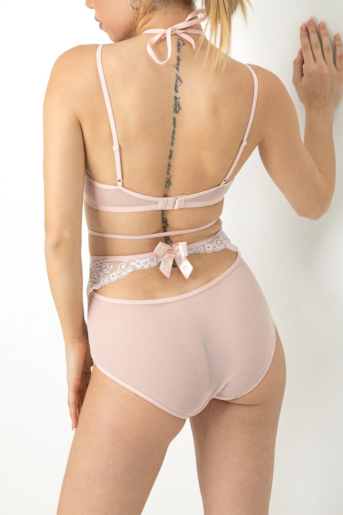 Bra dantelle rozë Jumeon, 148-007055009