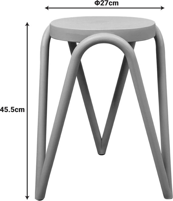 Karrige për bar Serzona, polipropilen, ngjyrë kapuçino, 27x45.5cm