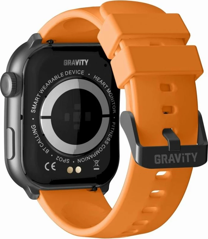 Smartwatch për meshkuj Gravity, portokalli e zezë