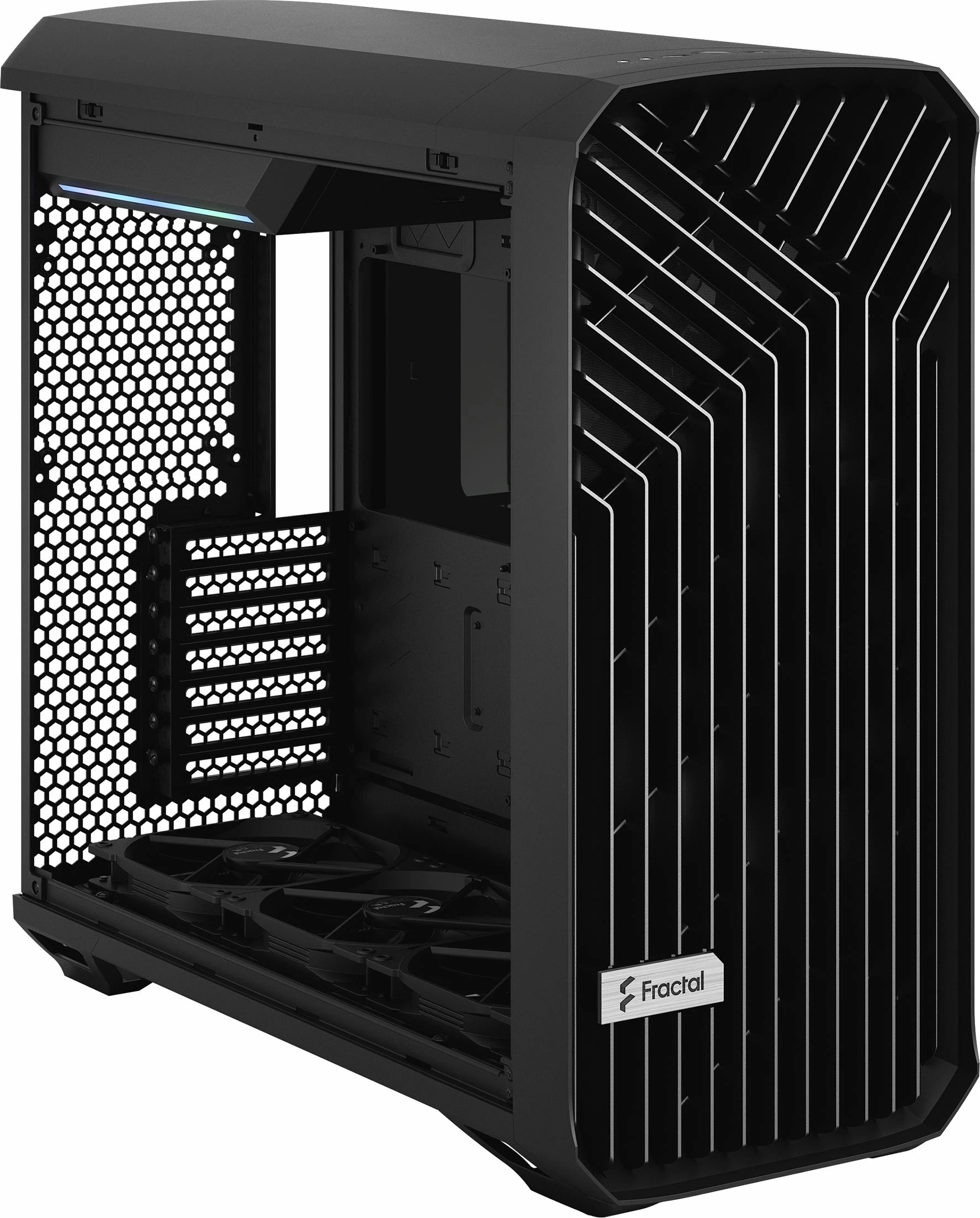 Kasë Fractal Design Torrent TG Light Tint (FD-C-TOR1A-01) Full Tower ATX/eATX, panel xhami të temperuar, 5 ventilatorë, e zezë