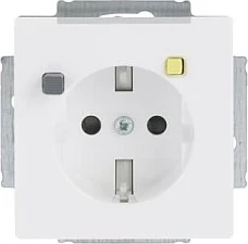 Prizë muri Schuko BUSCH-JAEGER BJ 3120 EUCB-84, FI-SCHUKOMAT, 16A 230V, IP20, e bardhë