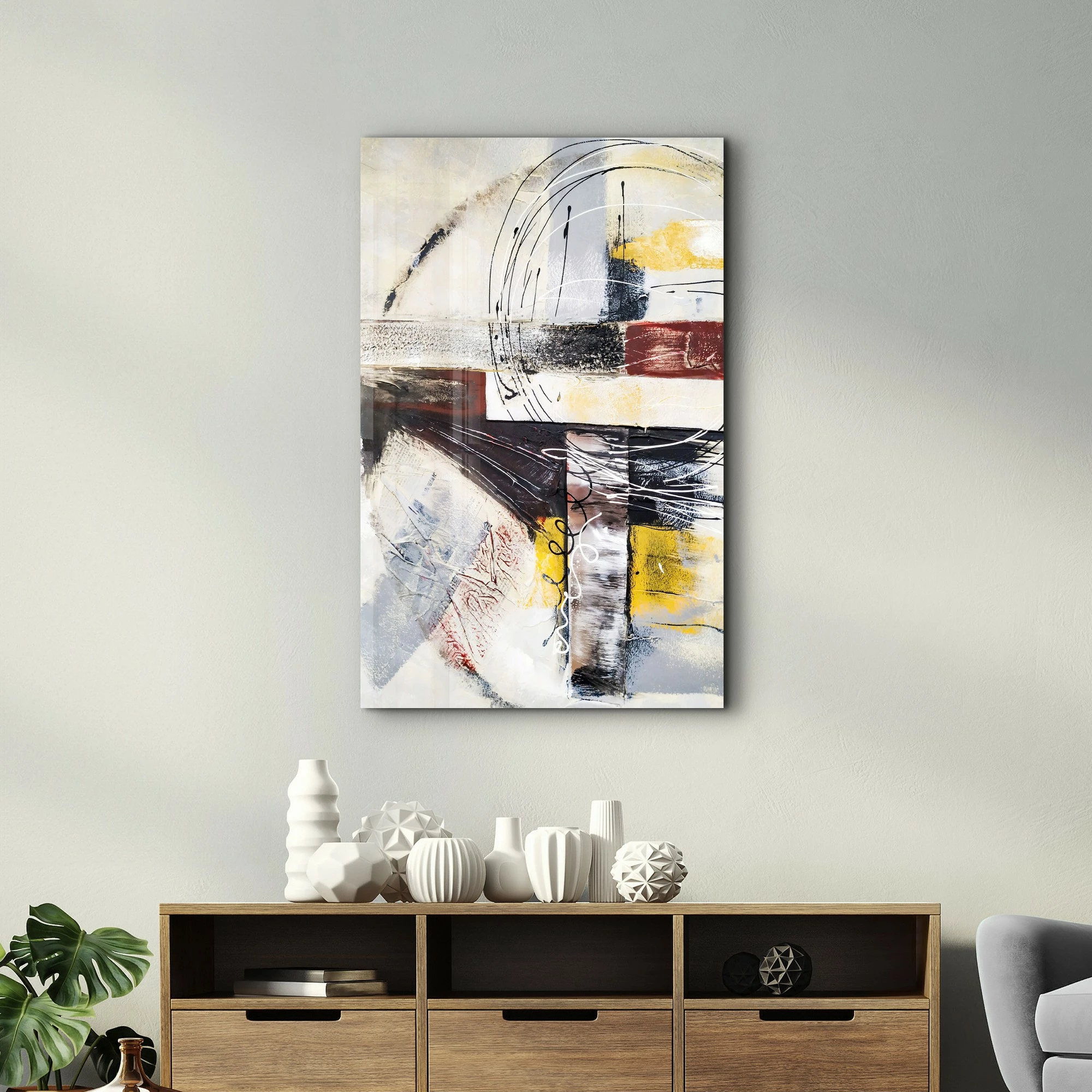Pikturë dekorative prej xhami të temperuar, Wallity CAM-4080, 46x72cm