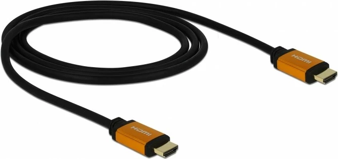 Kabllo HDMI DeLOCK 85727, 1m, 8K, 48 Gbit/s, eARC, ngjyrë zezë/ari